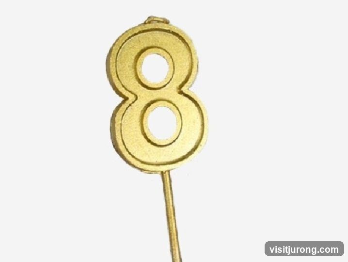 Number 8 Candle