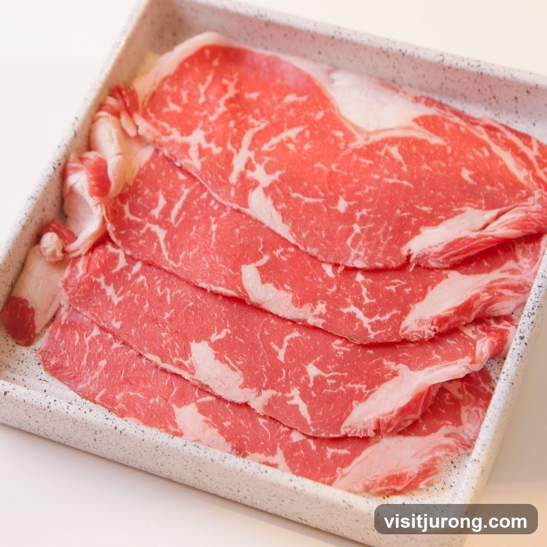 Thinly Sliced Raw Beef