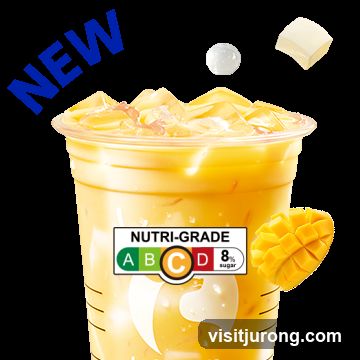 Mango drink with Nutri-Grade label