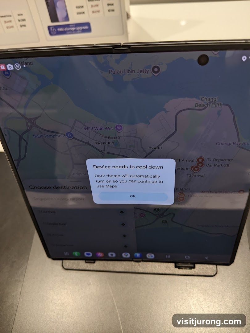 Tablet Display Showing Map Application