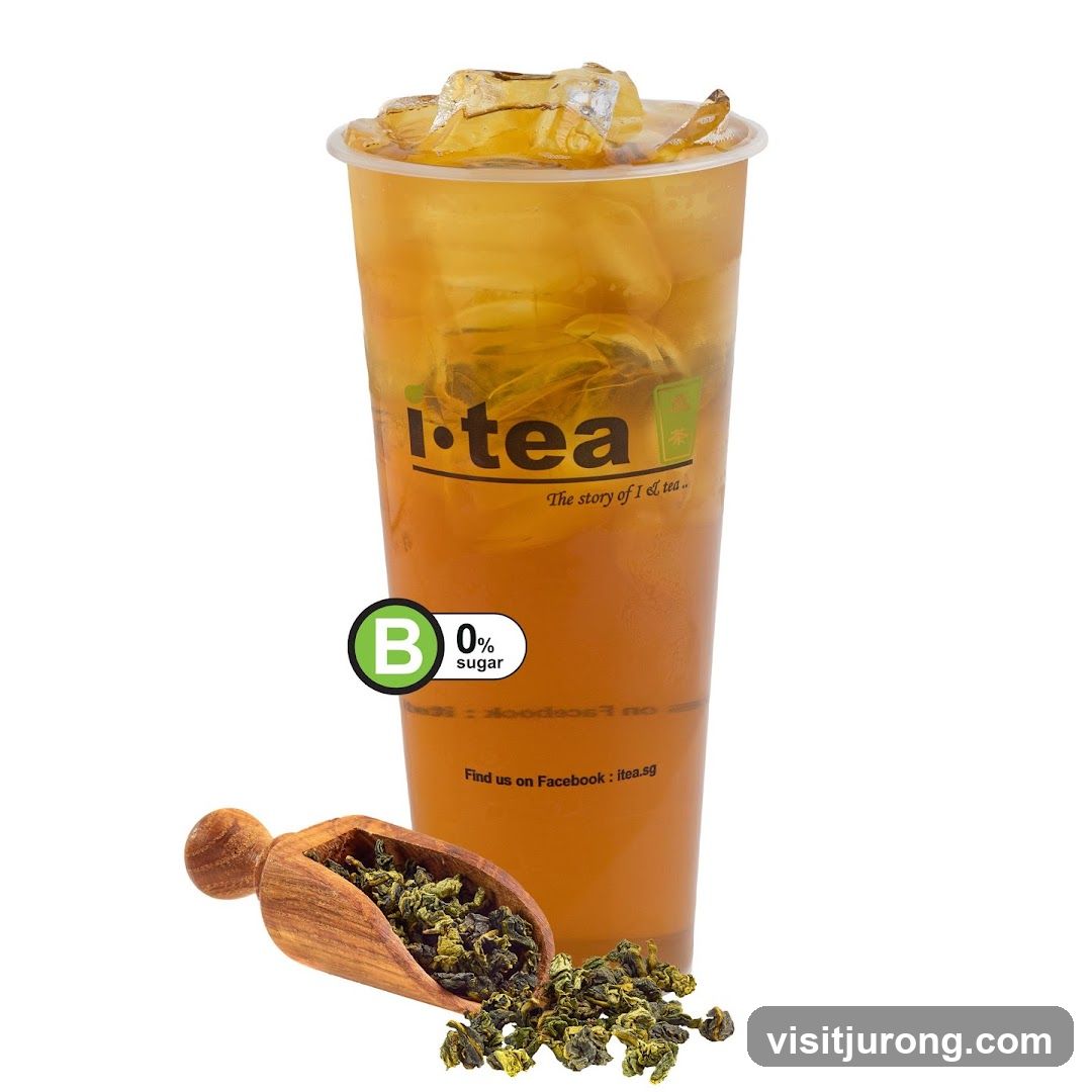 I tea drink with tea leaves