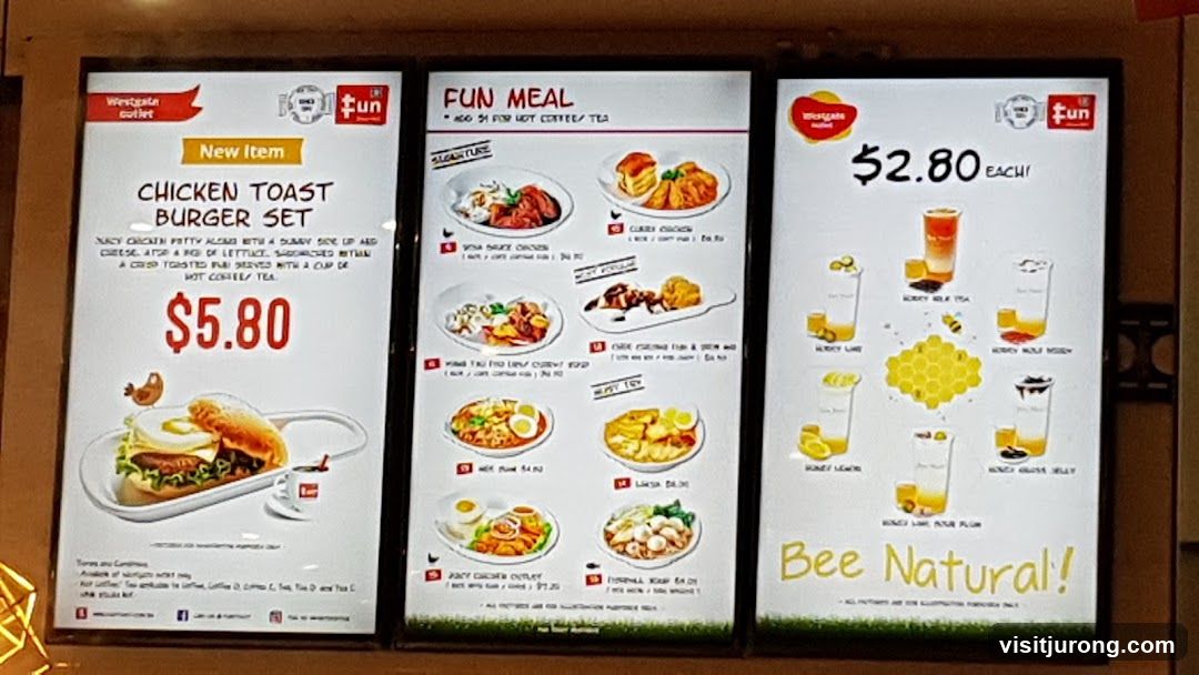 Westgate Outlet Menu