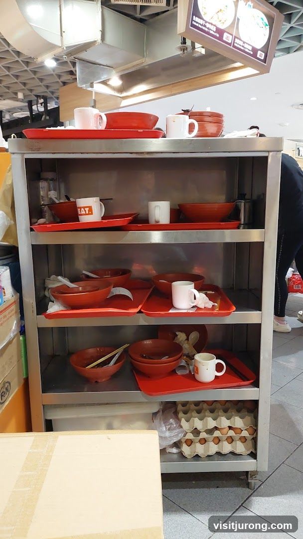 Used Dishes on a Shelf