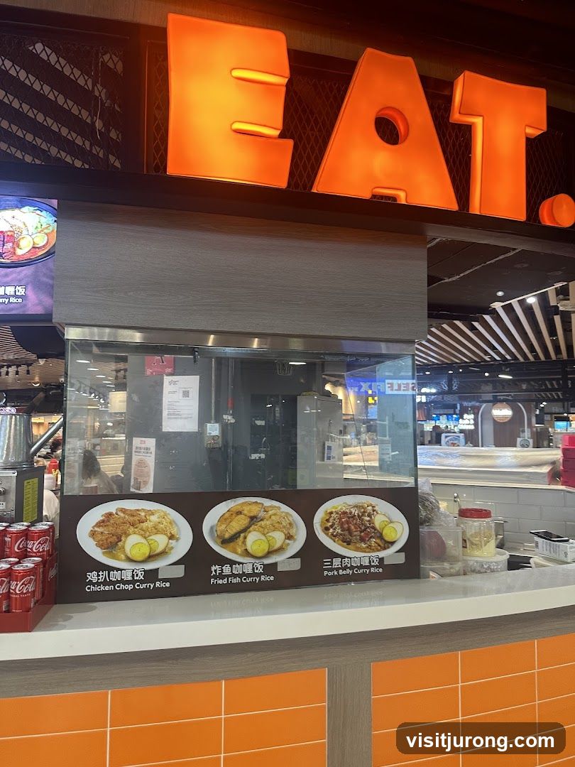 Food stall with menu