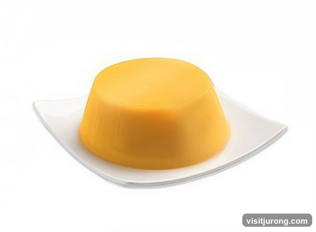 Yellow Pudding on a Plate