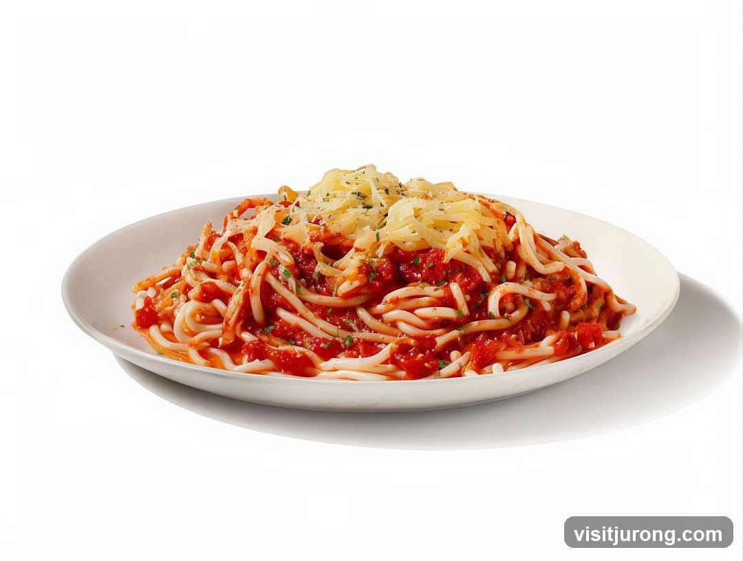 Spaghetti with Tomato Sauce and Cheese