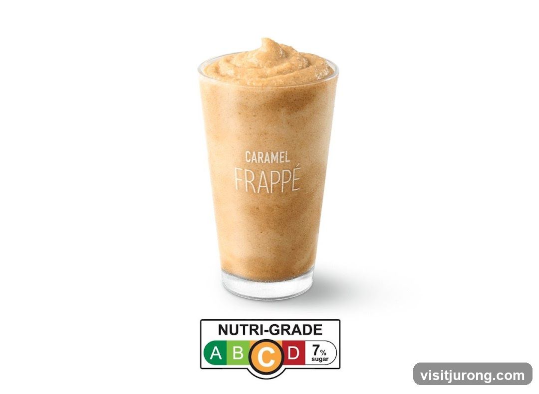 Caramel Frappé with Nutri-Grade Label
