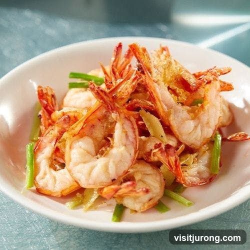 Fried Shrimp with Scallions