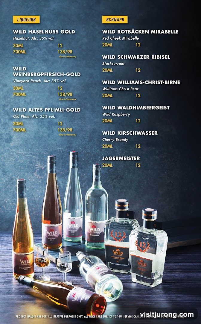 Liquers and Schnaps Menu