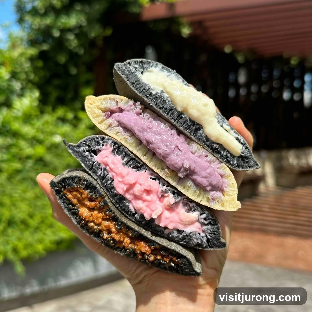 Four filled crepes