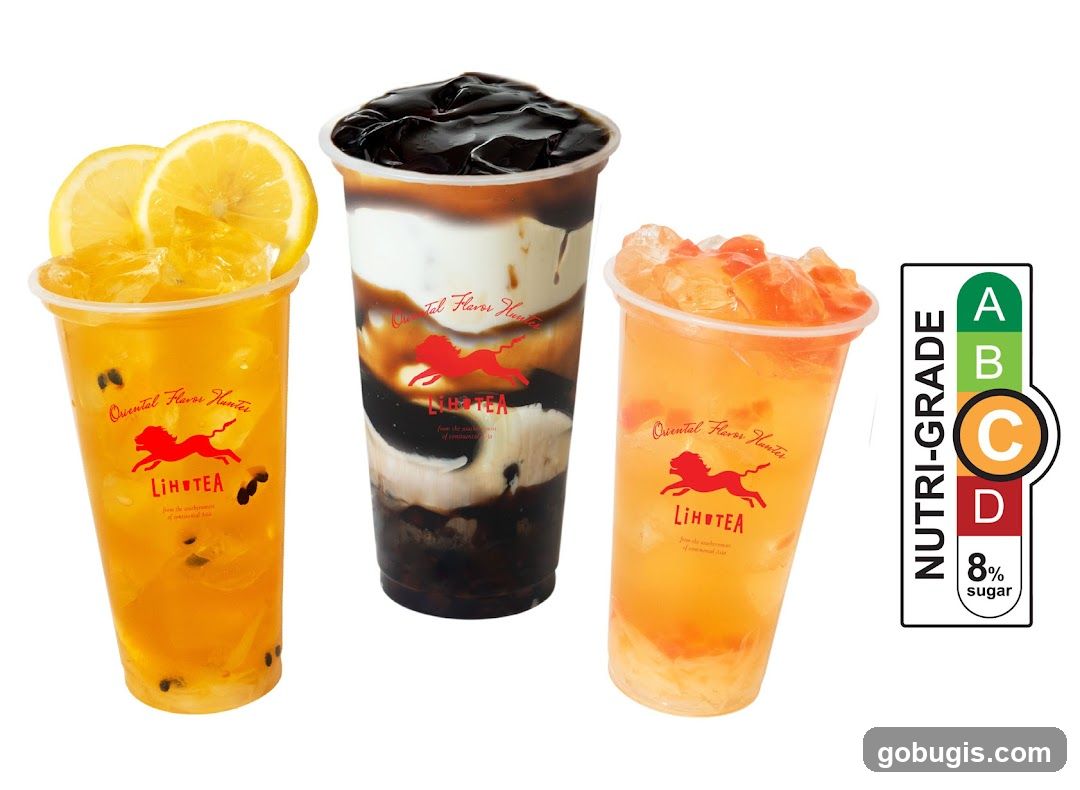 Three Drinks with Nutri-Grade Label