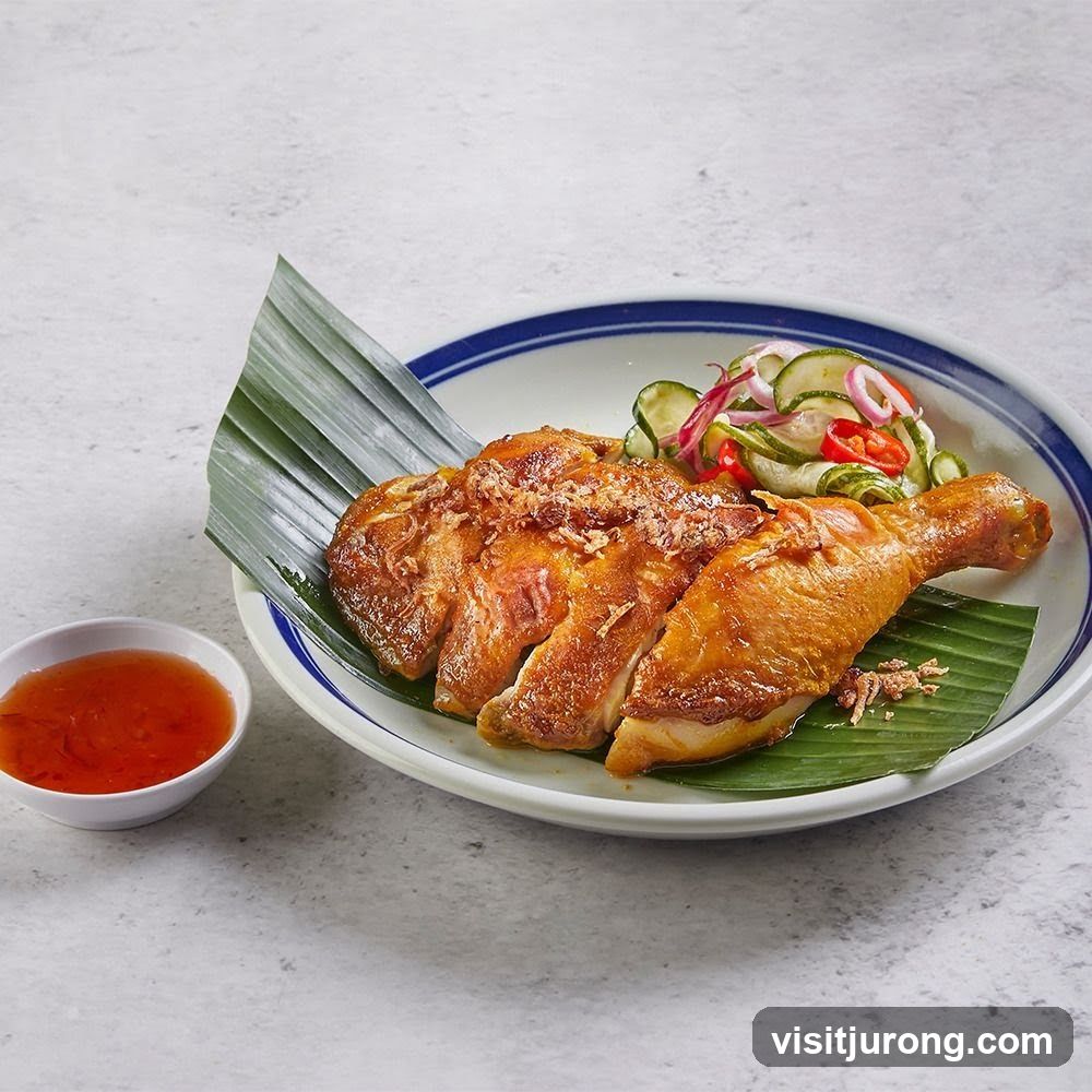 Chicken Dish with Side Salad and Sauce