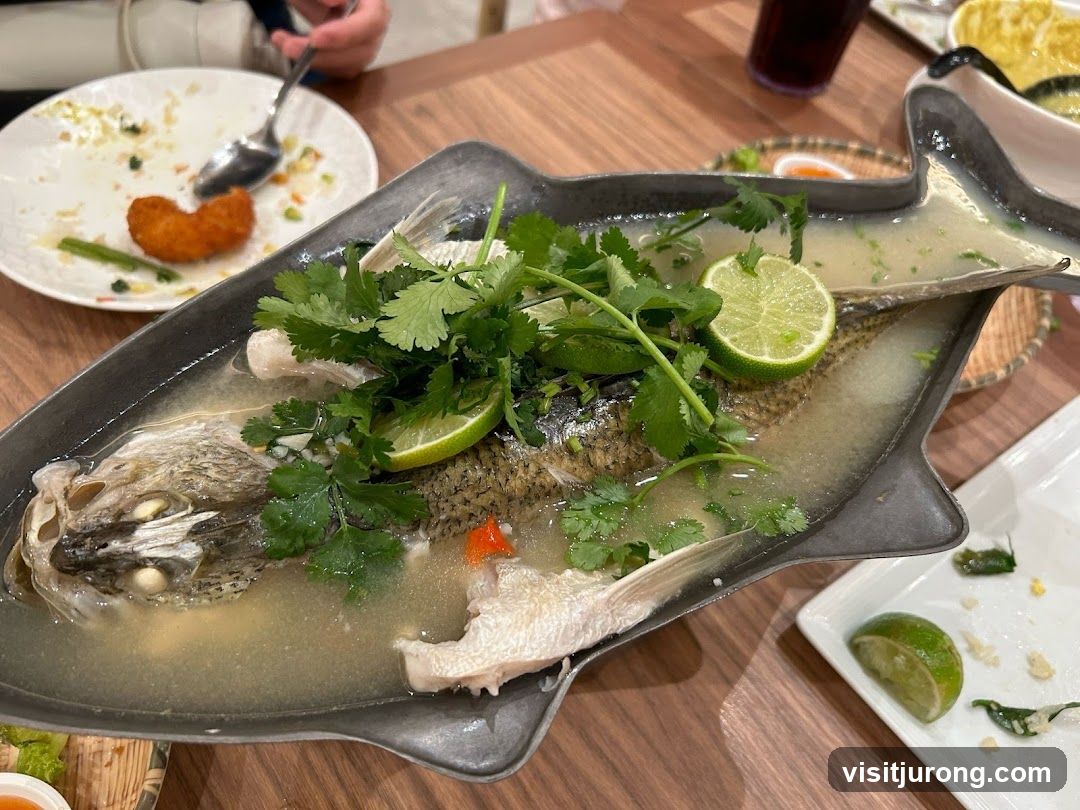 Steamed Fish with Lime and Cilantro
