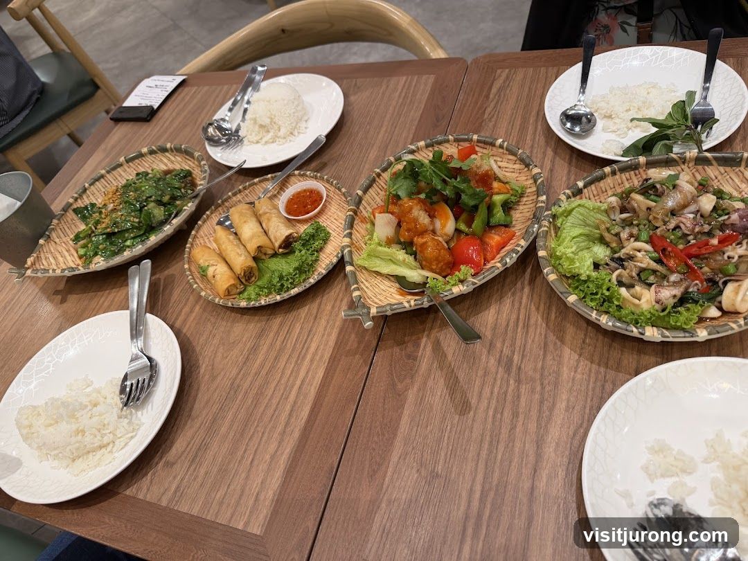 Table with Vietnamese Food