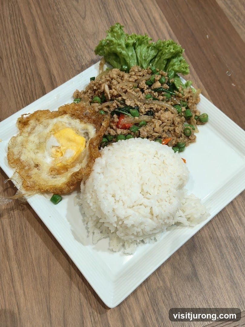 Thai Basil Stir-fry with Rice and Fried Egg