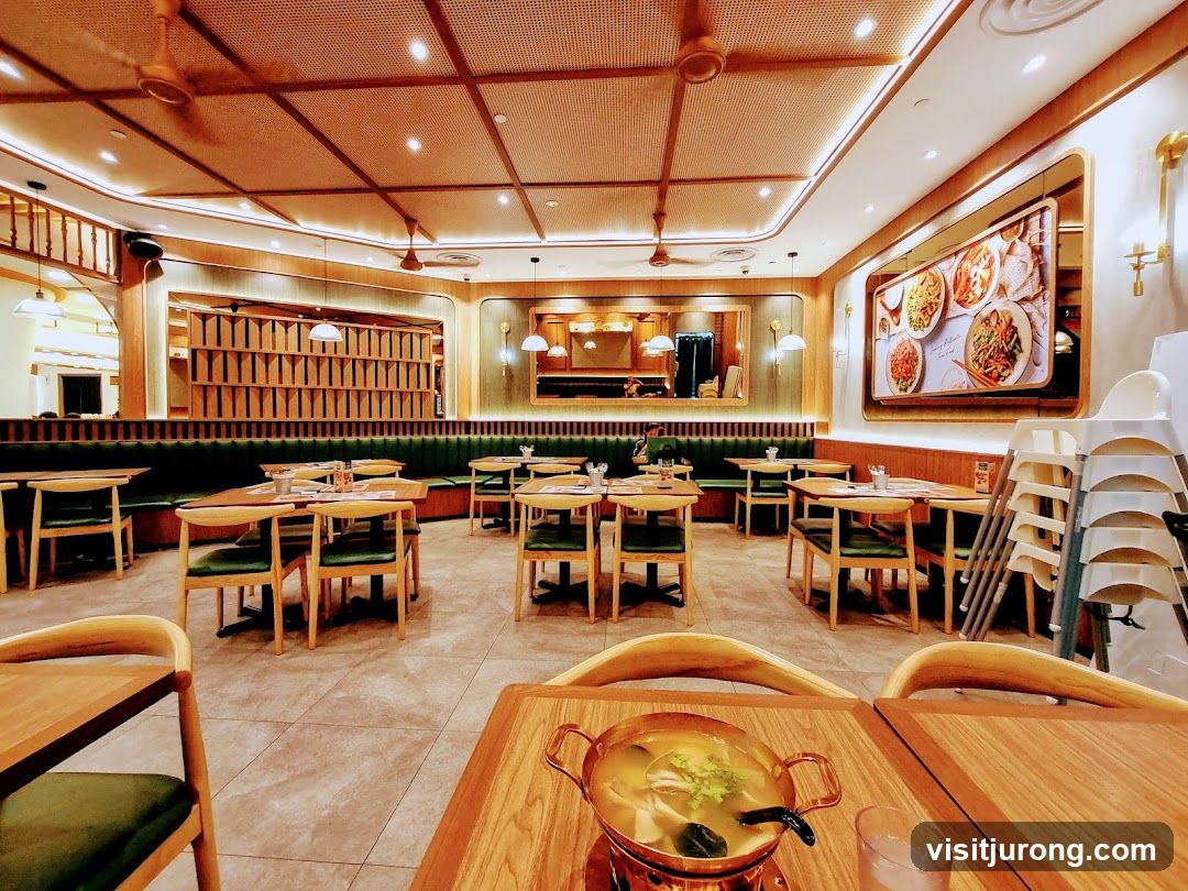 Restaurant Interior with Food Display