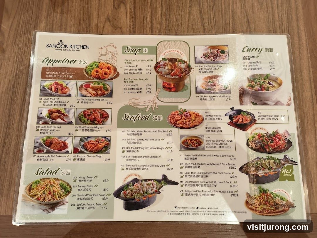 Sanook Kitchen Menu