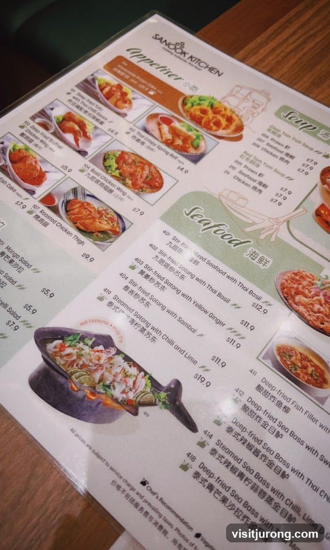 Sanook Kitchen Menu