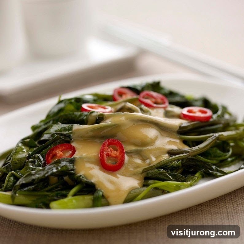 Stir-fried Water Spinach with Chili and Sauce