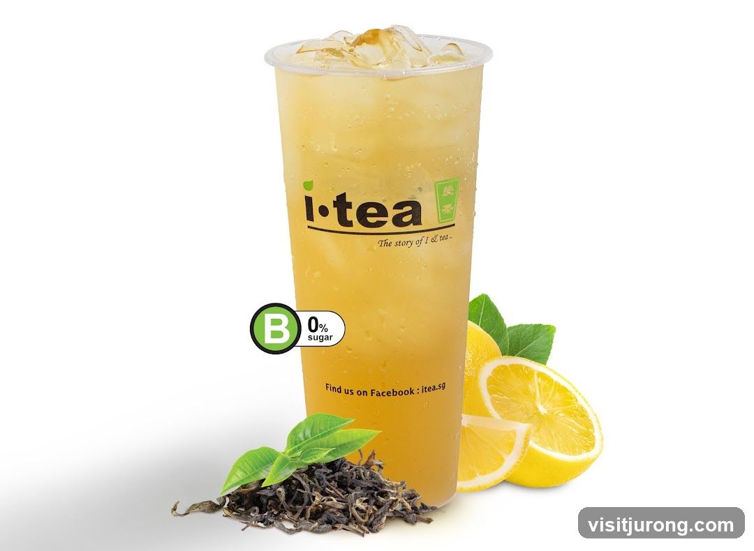 I Tea Drink with Lemon and Tea Leaves