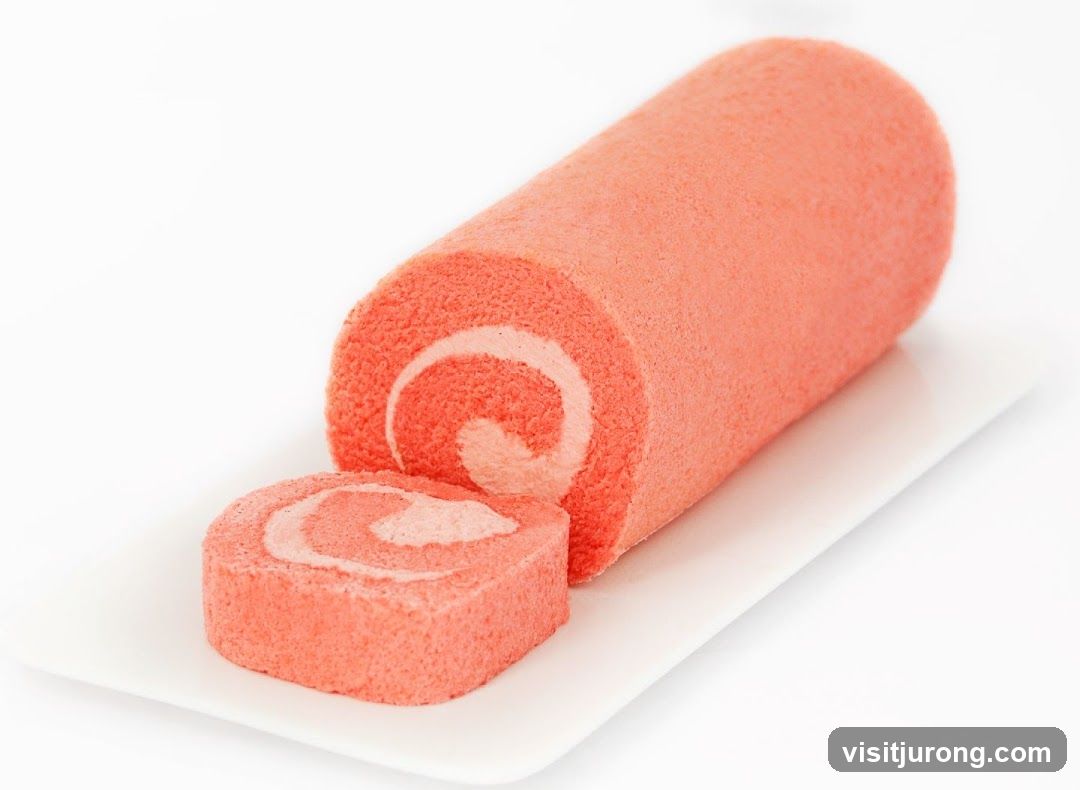 Pink Swiss Roll Cake