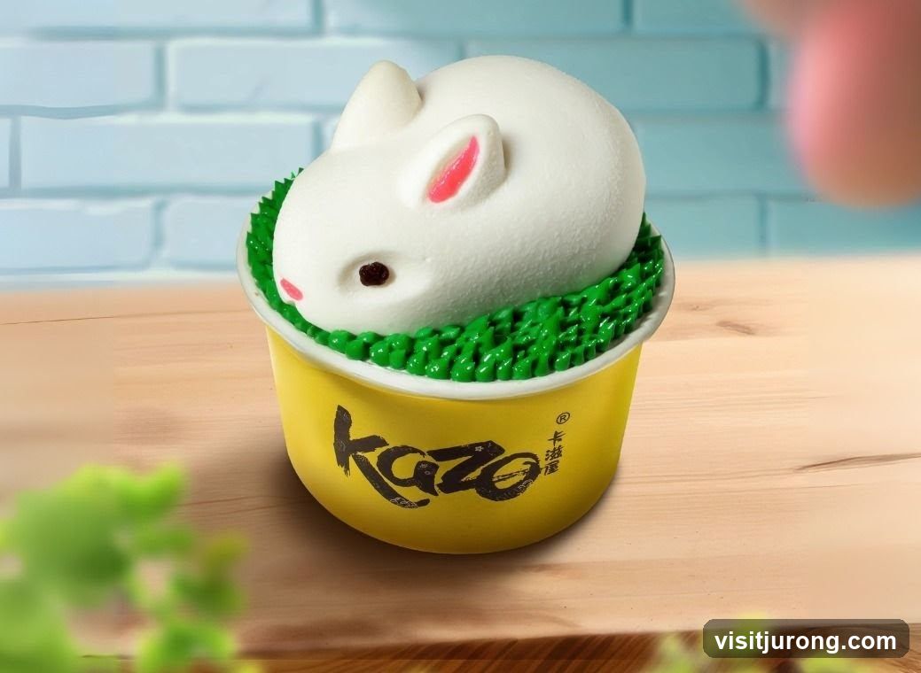 Dessert with Rabbit Decoration