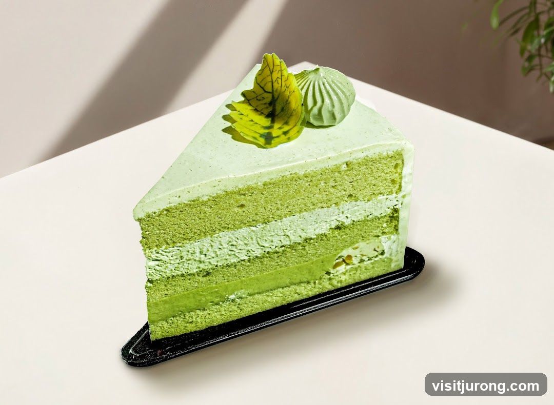 Slice of Matcha Cake