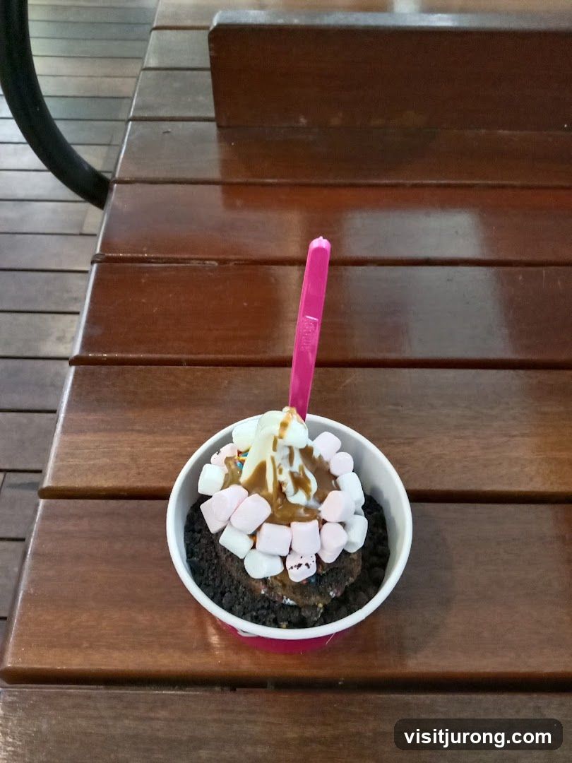 Dessert with Marshmallows and Caramel