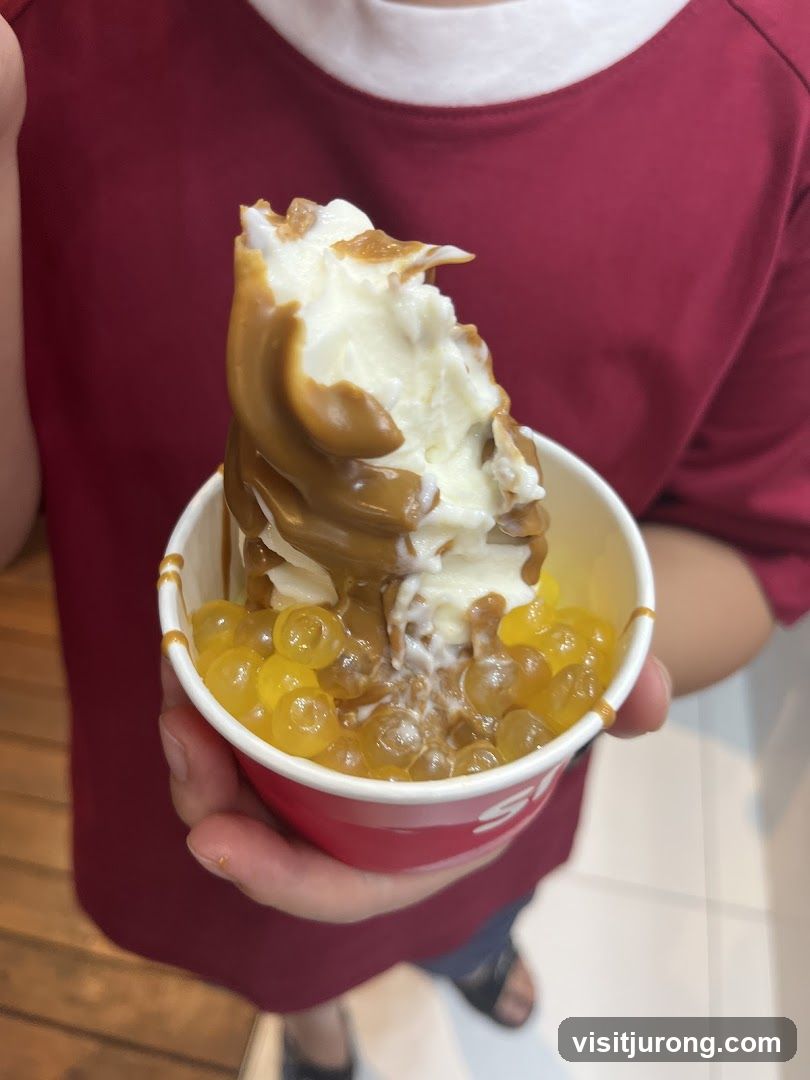 Soft Serve Ice Cream with Boba