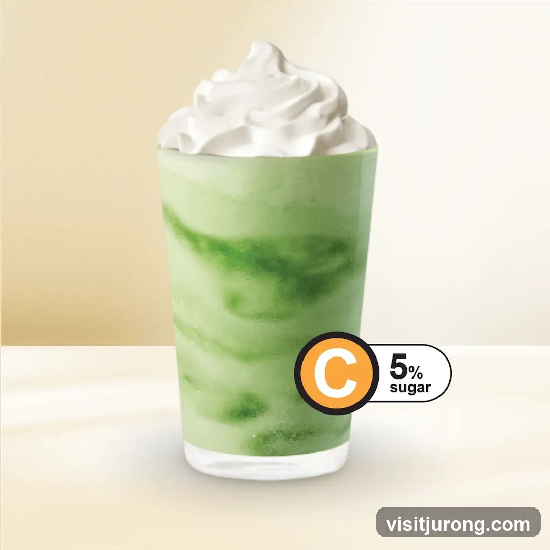 Green Swirl Drink with Whipped Cream