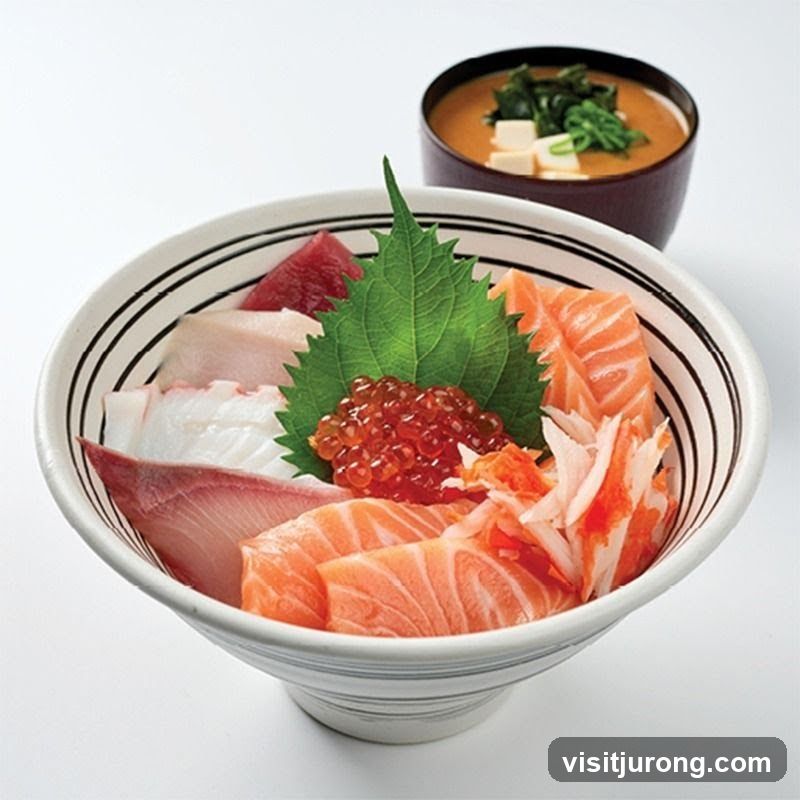 Sashimi Bowl with Miso Soup