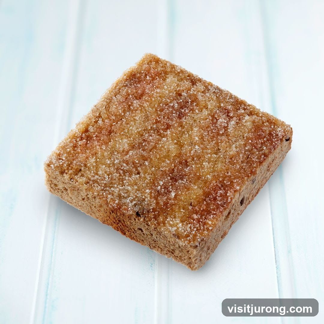 Sugar-coated bread slice