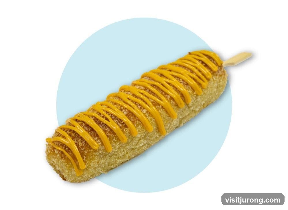 Corn Dog with Cheese Drizzle