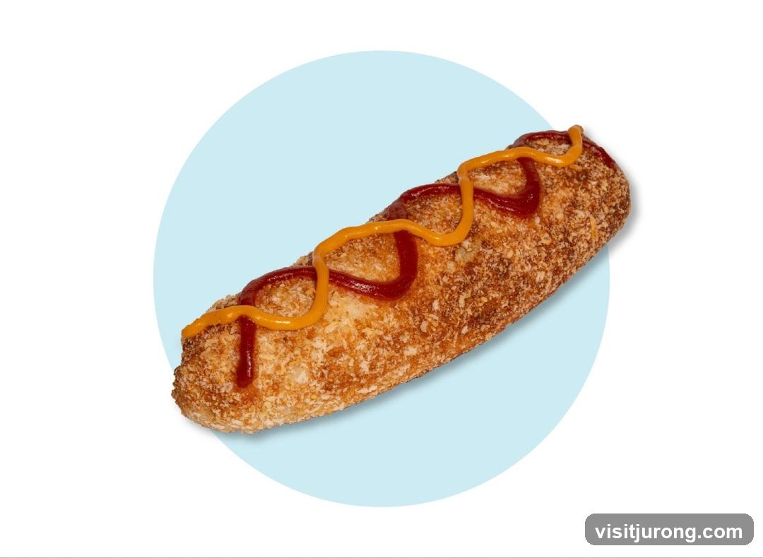 Corn Dog with Ketchup and Mustard