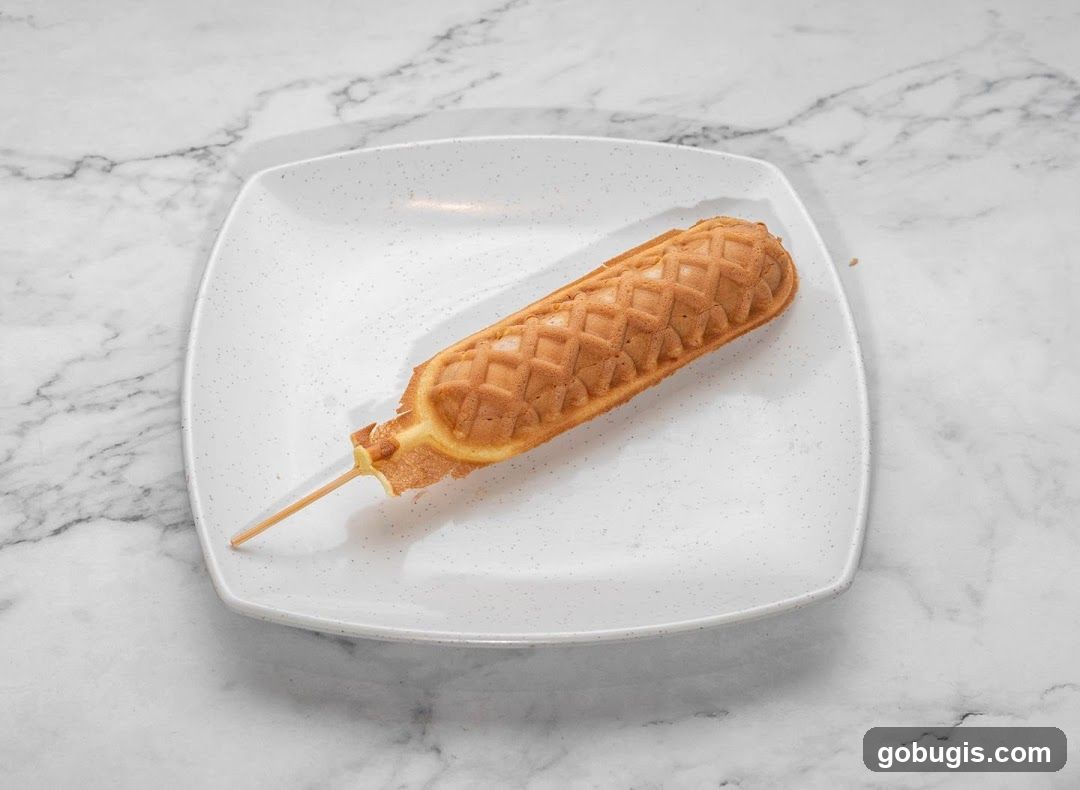 Waffle Dog on a Plate