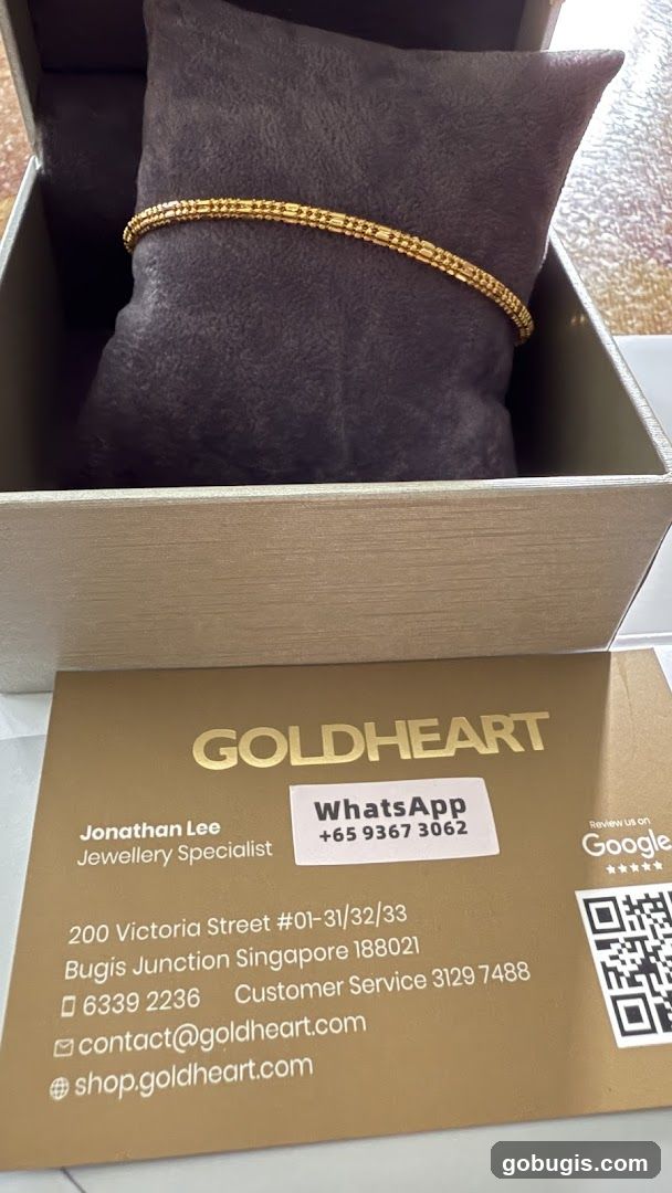 Goldheart Bracelet and Business Card