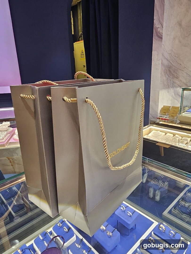 Shopping Bags and Jewelry Display