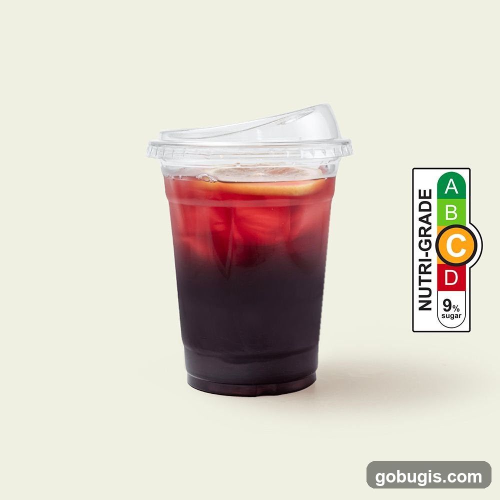Iced Beverage with Nutri-Grade Label