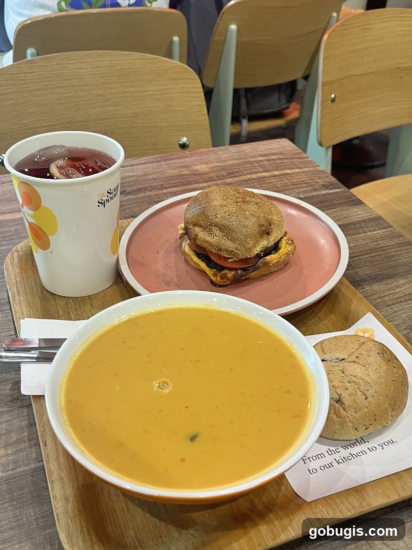 Soup, Sandwich, and Drink