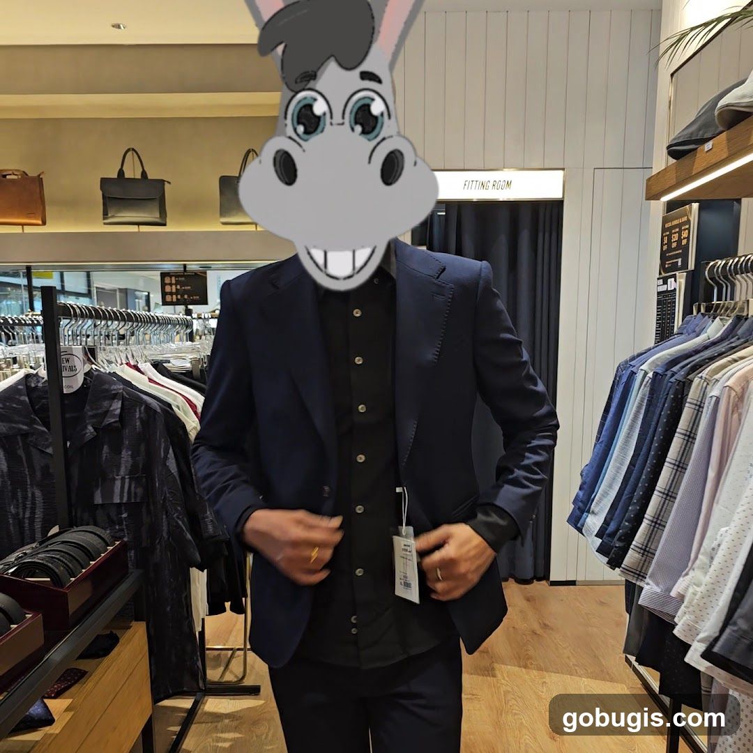 Man in Suit in Clothing Store