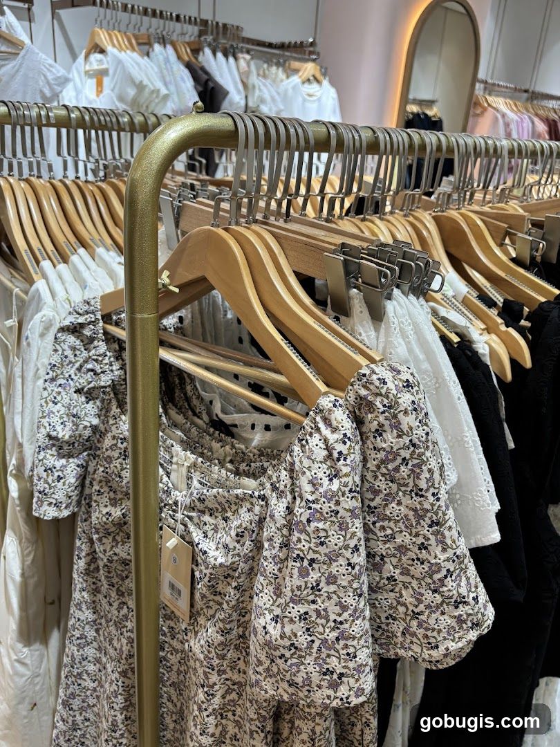 Clothing Racks in a Store