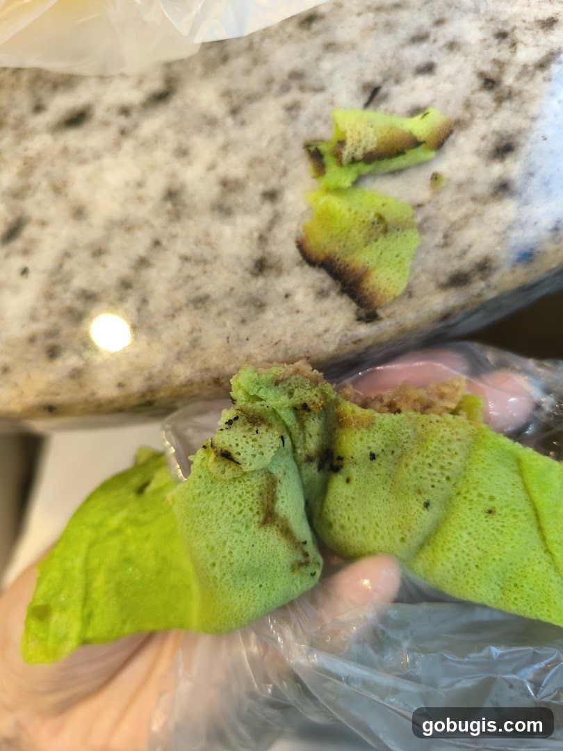 Green Crepe Pieces