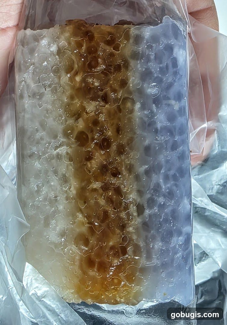 Close-up of a dessert with layers