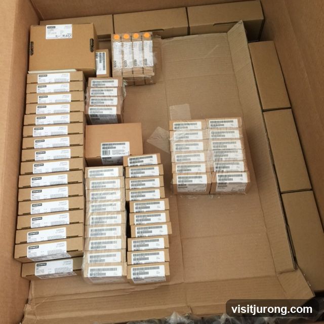Boxes of Siemens electronic components