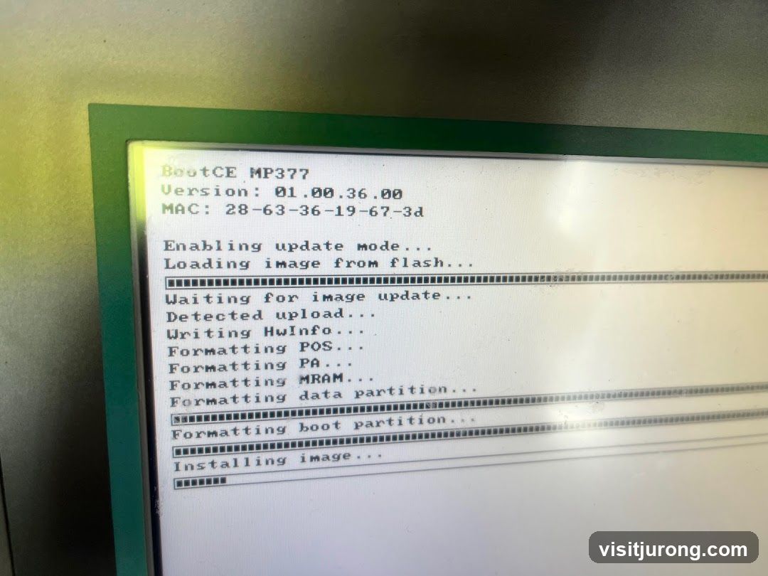 BootCE MP377 Update Screen