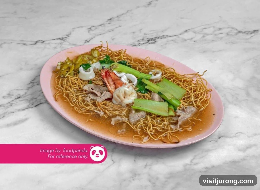 Crispy Noodles with Seafood and Pork