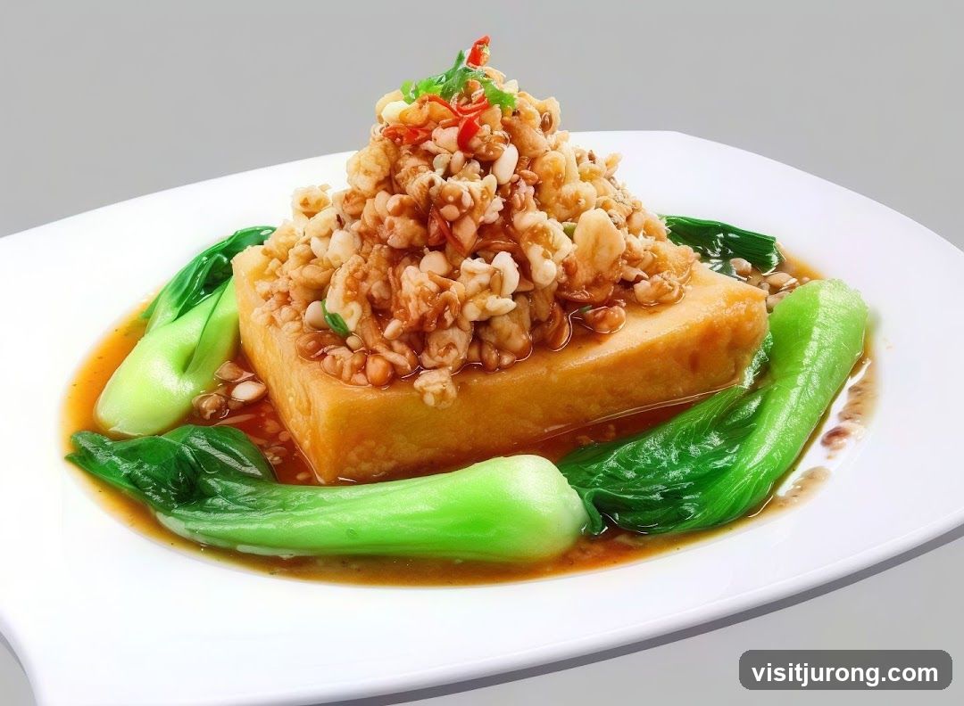Tofu with Toppings and Greens