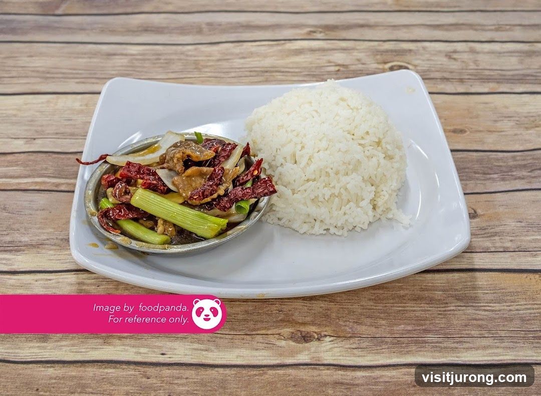 Spicy Beef with Scallions and Rice