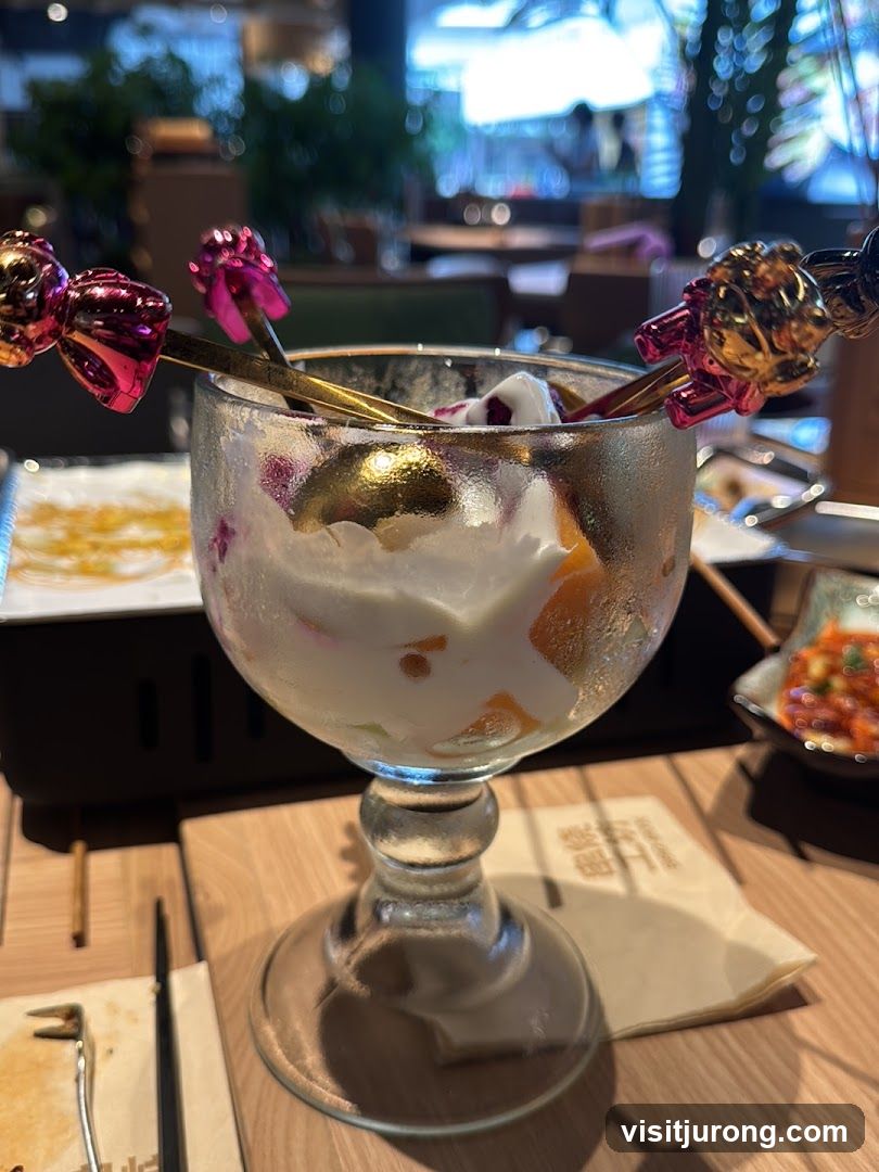 Dessert with Fruit and Cream