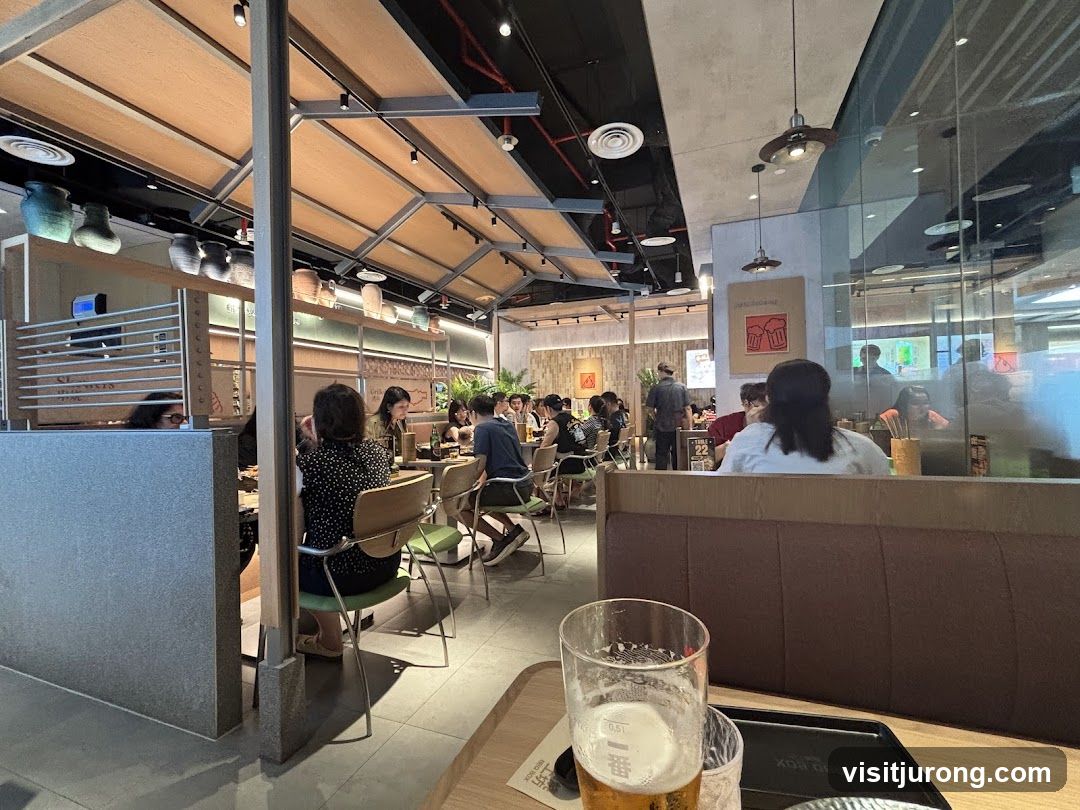 Restaurant Interior with Patrons
